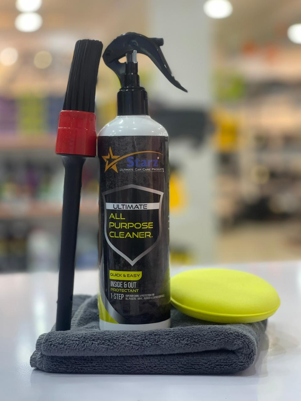 4 IN 1 All Purpose Cleaner With Microfiber , Detailing Brush & Applicator Pad